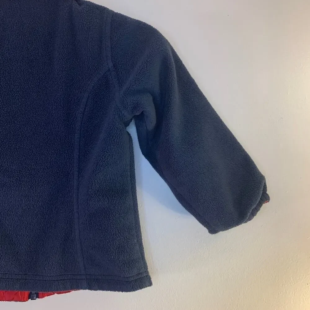 TOMMY HILFIGER Boy’s Red/White/Blue Reversible Zip Up Jacket / Size: Small 5-6